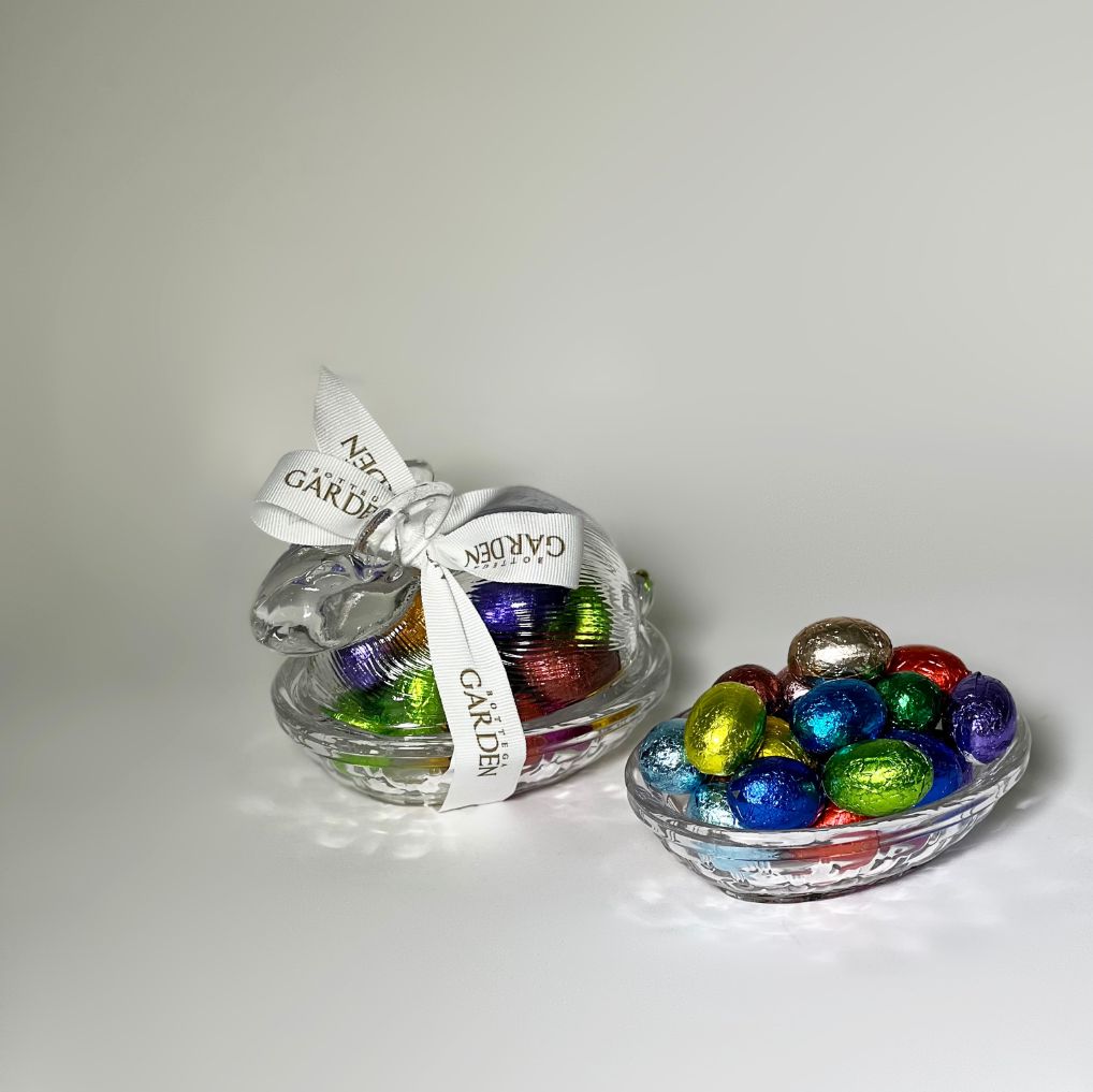 Coelho de cristal bomboneira 200g chocolates