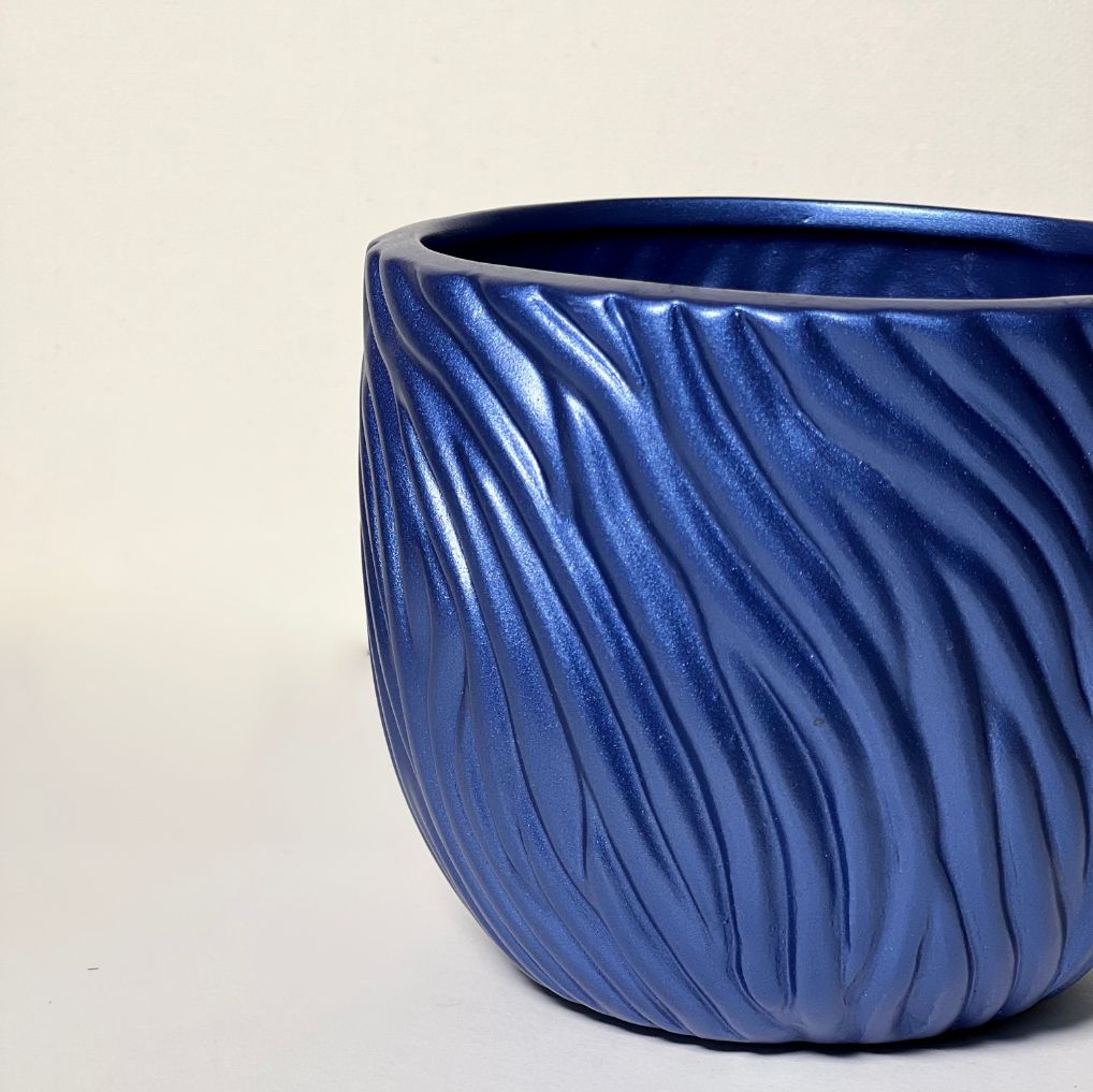 Vaso Orquídea Torneado Azul