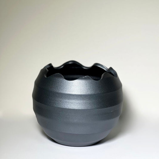 Vaso Bola Recortado Mini Cinza