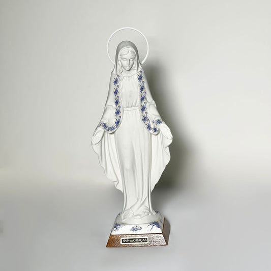 Nossa Senhora das Graças 29cm detalhes em Azul