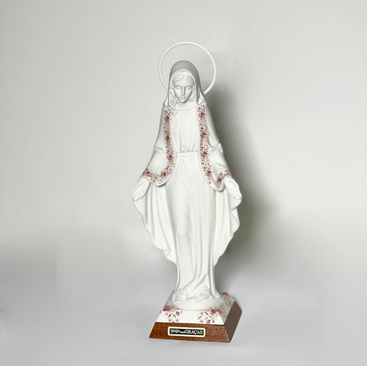 Nossa Senhora das Graças 29cm detalhes em Rosa